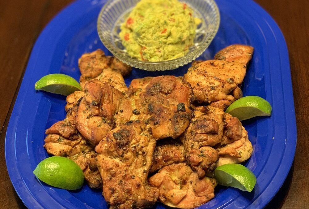 Grilled Lime Coconut Chicken with Avocado Salsa