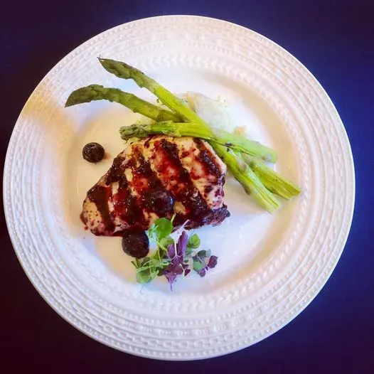 Low Carb Blueberry Balsamic Chicken