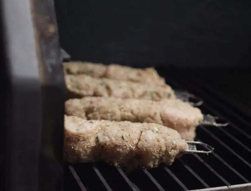 Photo of Grill the skewers directly on the GrillGrates until the internal temperature reaches 165ºF in the center of the chicken.