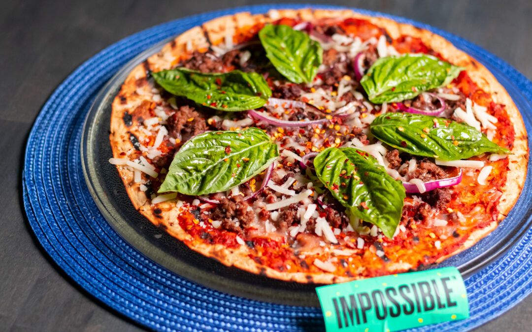 Impossible Spicy Sausage and Red Onion Pizza