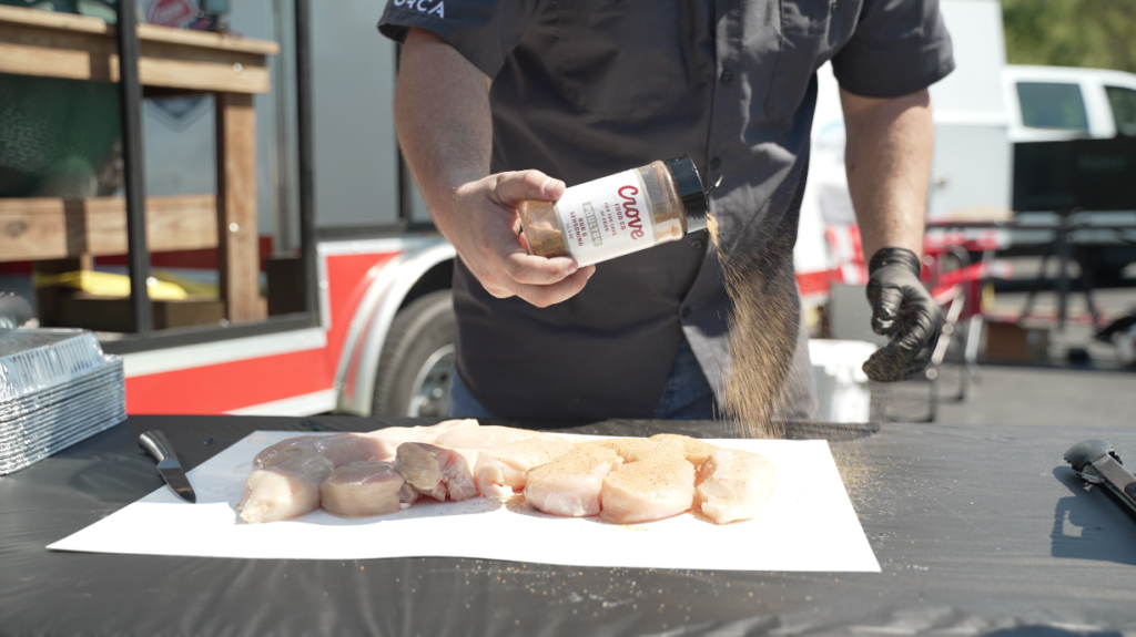 Photo of Season chicken breasts with Crove Food Co. Poultry Rub & Seasoning.